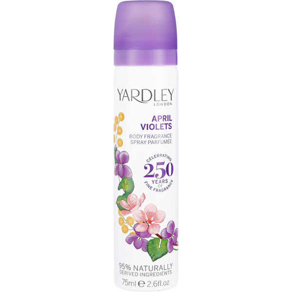 Yardley April Violets Body Spray for Women – 2.6 oz