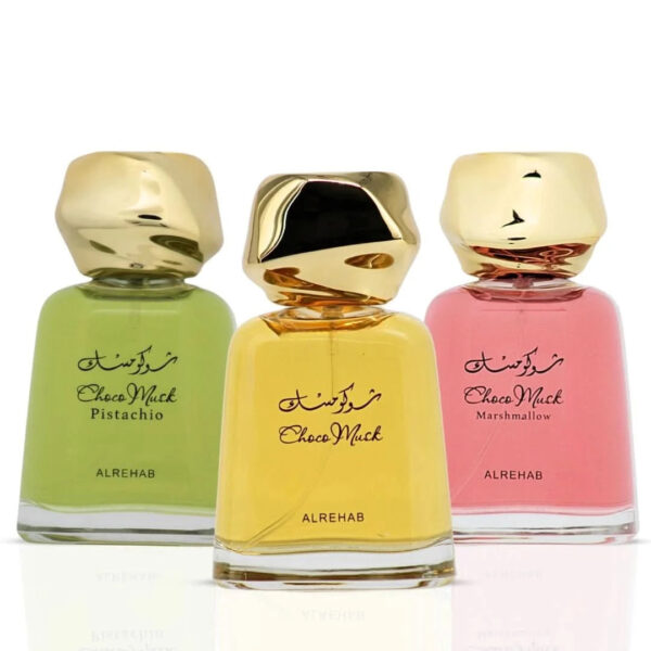 Al Rehab Choco Musk Choco Musk Pistachio & Choco Musk Marshmallow Sprays Bundle Eau de Parfum for Unisex – 100 ml