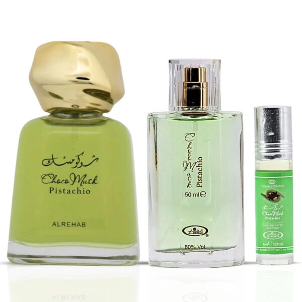Al Rehab Choco Musk Pistachio Sprays & CPO Bundle Eau de Parfum for Unisex – 100 ml
