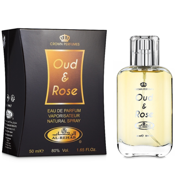 Al Rehab Oud & Rose Eau de Parfum for Unisex – 50 ml