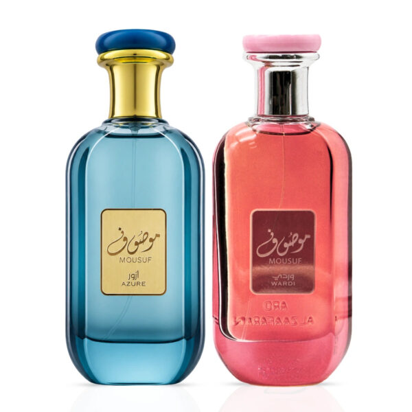 Ard Al Zaafaran Mousuf Azure & Mousuf Wardi Sprays Bundle Eau de Parfum for Unisex – 100 ml