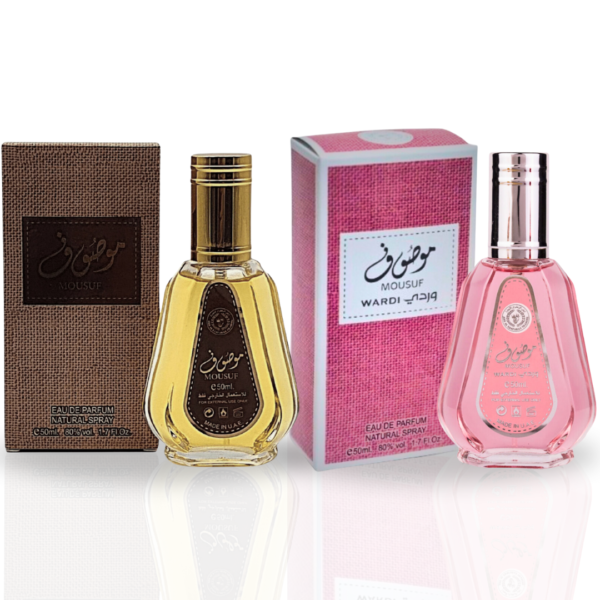 Ard Al Zaafaran Mousuf & Mousuf Wardi Sprays Long Lasting Fruity Floral Gourmand Fragrances & Women. Value Pack Eau de Parfum for Unisex – 50 ml