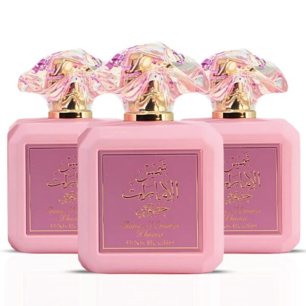 Ard Al Zaafaran Pink Blush Shams Al Emarat Khususi Pack of 3 Eau de Parfum for Unisex – 100 ml