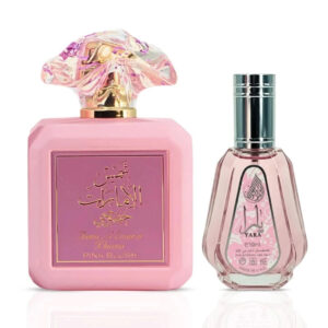 Ard Al Zaafaran Pink Blush Shams Al Emarat Khususi & Yara Sprays Bundle Eau de Parfum for Unisex – 100 ml