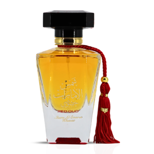 Ard Al Zaafaran Red Oud Shams Al Emarat Khususi Velvet Pouch Eau de Parfum for Unisex – 100 ml