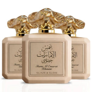 Ard Al Zaafaran Shams Al Emarat Khususi Glaze & Glow Sprays Pack of 3 Eau de Parfum for Women – 100 ml