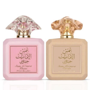 Ard Al Zaafaran Shams Al Emarat Khususi Pink Blush & Glaze & Glow Sprays Bundle Eau de Parfum for Women – 100 ml