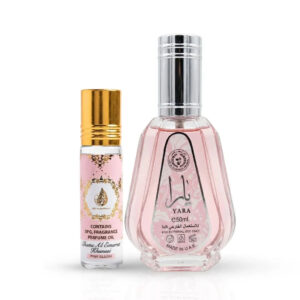 Ard Al Zaafaran Yara & Pink Blush Shams Al Emarat Khususi Roll On Bundle Eau de Parfum for Unisex – 50 ml
