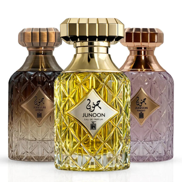 Aura by Aura Junoon Desire & Junoon Romance & Junoon Extreme Eau de Parfum for Unisex – 100 ml