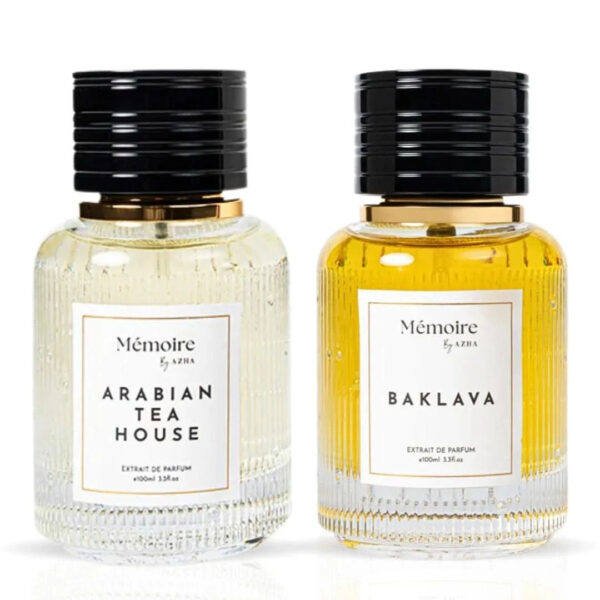 AZHA Arabian Tea House & Baklava Sprays Memoire Collection Bundle Extrait de Parfum for Unisex – 100 ml