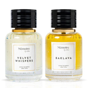 AZHA Baklava & Velvet Whispers Sprays Memoire Collection Sweet Spice Meets Modern Elegance Bundle Extrait de Parfum for Unisex – 100 ml