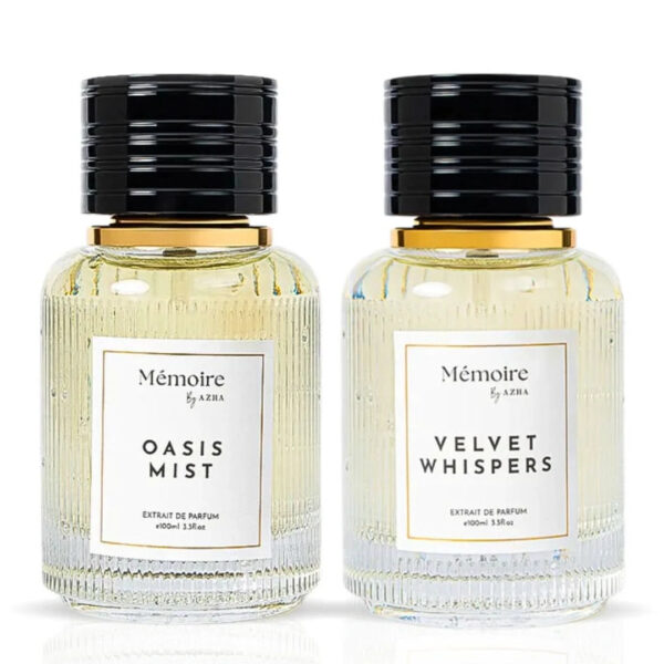 AZHA Oasis Mist & Velvet Whispers Sprays Memoire Collection Bundle Extrait de Parfum for Unisex – 100 ml