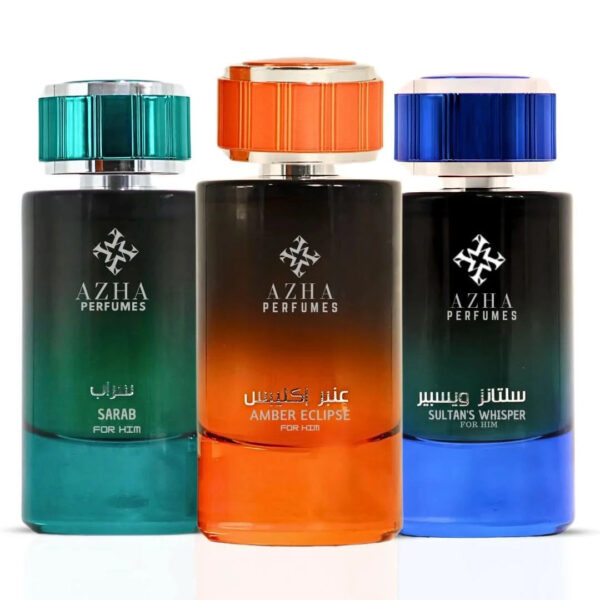 AZHA Sultan's Whisper Amber Eclipse & Sarab Sprays Collection Eau de Parfum for Men – 100 ml