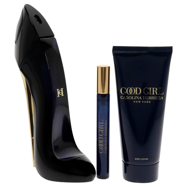Carolina Herrera Good Girl for Women – 2.7 oz Eau de Parfum Spray, 3.4 oz Body Lotion, 0.3 oz Eau de Parfum Spray