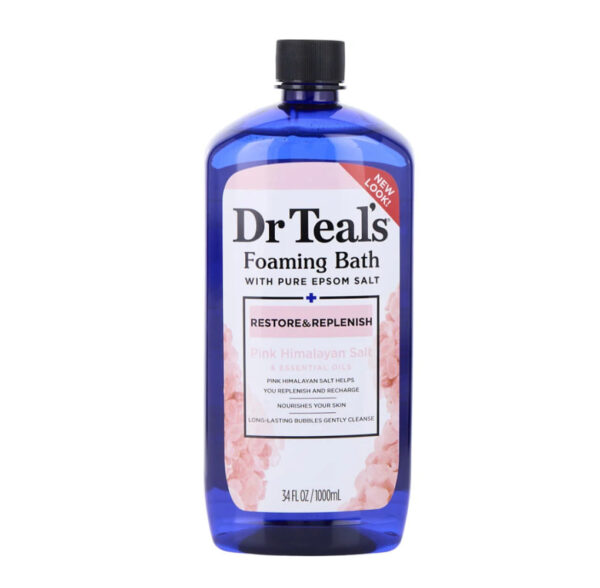 Dr Teal's Pink Himalayan Foaming Bath Restore & Replenish for Unisex – 1000 ml