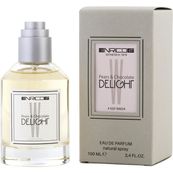 Enrico Gi Pears & Chocolate Delight Eau de Parfum for Unisex – 3.4 oz