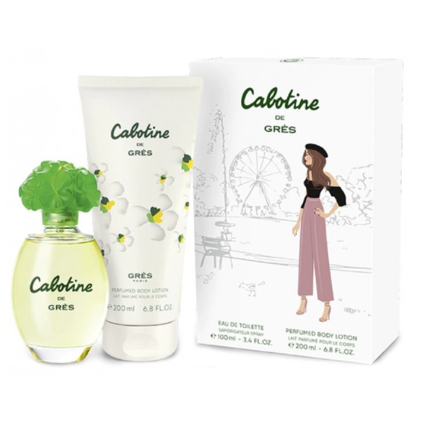 Gres Cabotine for Women – 3.4 oz/ 100 ml Eau de Toilette Spray; 6.8 oz/ 200 ml Perfumed Body Lotion