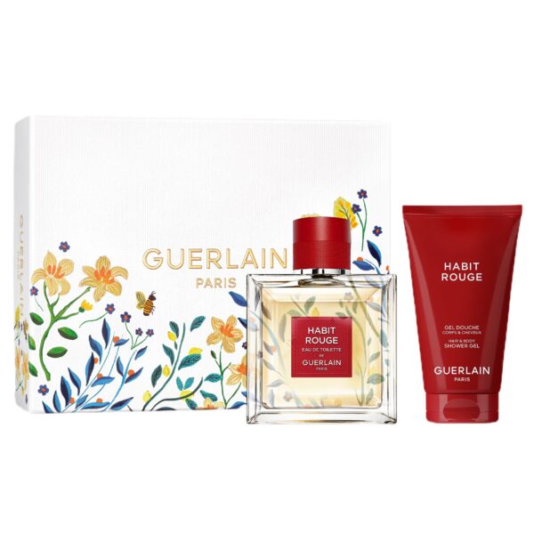 Guerlain Habit Rouge 2 piece Eau de Toilette for Men – 2 piece gift set