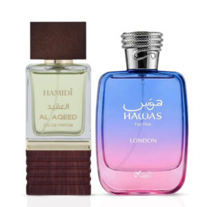 Intense Oud Al Aqeed by Hamidi & Hawas London By Rasasi Bundle Eau de Parfum for Unisex – 100 ml