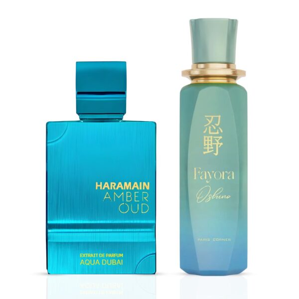 Intense Oud Amber Oud Aqua Dubai By Al Haramain & Fayora Oshino by Paris Corner Sprays Bundle Extrait de Parfum for Unisex