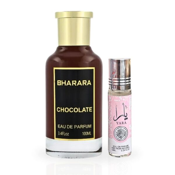 Intense Oud Bharara Chocolate by Bharara & Yara Roll On CPO by Ard Al Zaafaran Bundle Eau de Parfum for Unisex – 100 ml