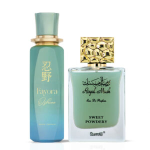 Intense Oud Fayora Oshino by Paris Corner & Royal Musk Sweet Powdery by Surrati Bundle Eau de Parfum for Unisex – 100 ml