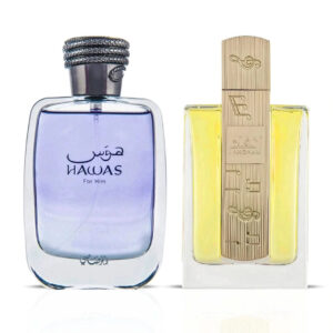 Intense Oud Hawas by Rasasi & Angham by Lattafa Sprays Bundle Eau de Parfum for Men – 100 ml