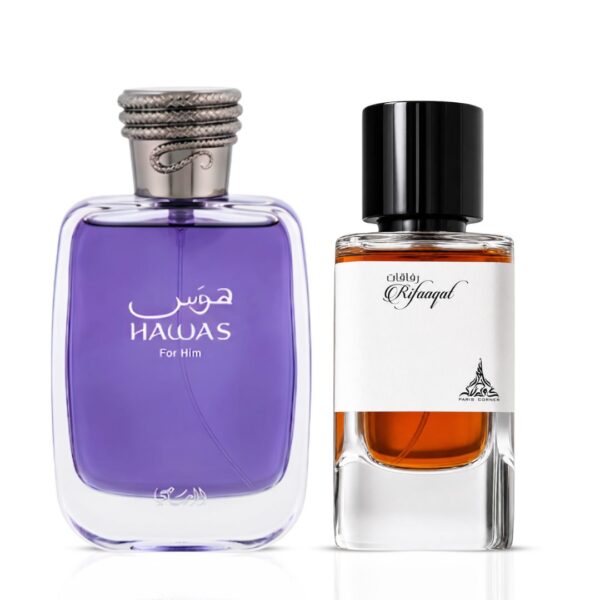 Intense Oud Hawas by Rasasi & Rifaaqat by Paris Corner Sprays Bundle Eau de Parfum for Men – 100 ml