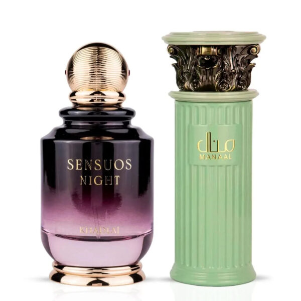 Intense Oud Manaal by Ard Al Zaafaran & Sensuos Night By Khadlaj Bundle Eau de Parfum for Women – 100 ml