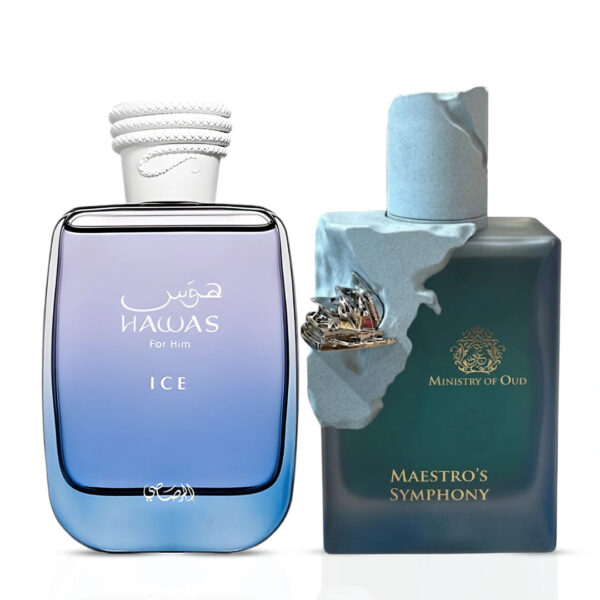 Intense Oud Ministry of Oud Maestro's Symphony by Paris Corner & Hawas Ice by Rasasi Bundle Eau de Parfum for Men – 100 ml