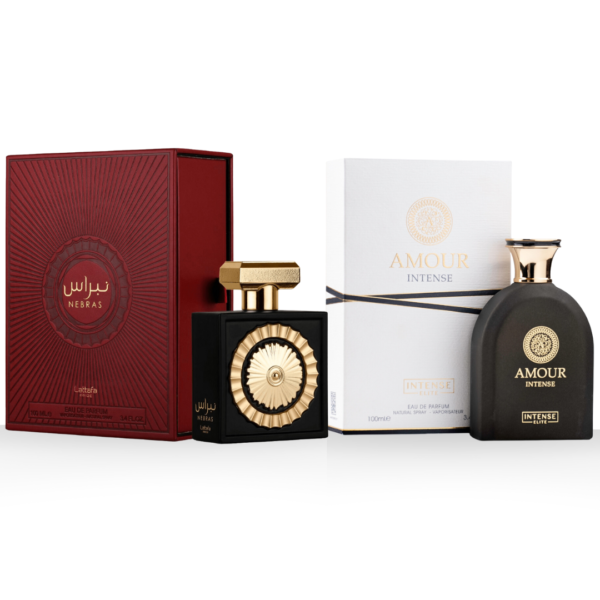 Intense Oud Nebras by Lattafa Pride & Amour Intense by Intense Elite. AMAZING BUNDLE Eau de Parfum for Men – 100 ml