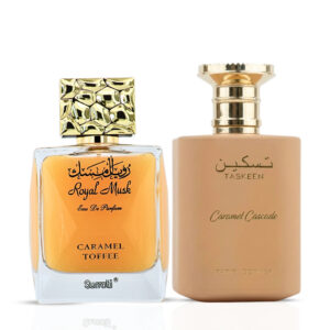 Intense Oud Royal Musk Caramel Toffee by Surrati & Taskeen Caramel Cascade by Paris Corner Bundle Eau de Parfum for Unisex – 100 ml
