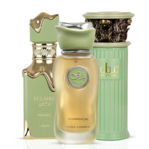 Intense Oud The Pompous Pistachio Bundle Eclaire Pistache by Lattafa Nada Whimsical By Paris Corner & Manaal by Ard Al Zaafaran Eau de Parfum for Women – 100 ml