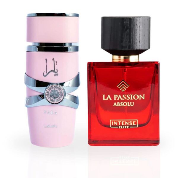 Intense Oud Yara by Lattafa & La Passion Absolu by Intense Elite Sprays Bundle Eau de Parfum for Women – 100 ml