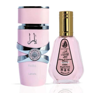 Intense Oud Yara by Lattafa & Pink Blush Shams Al Emarat Khususi by Ard Al Zaafaran Bundle Eau de Parfum for Unisex – 100 ml