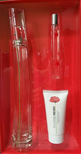 Kenzo Flower 3 piece v8 Eau de Parfum for Women – 3 piece gift set - v8