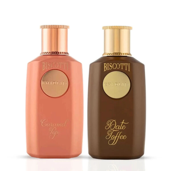 khadlaj Biscotti Date Toffee & Biscotti Caramel Pop Bundle Eau de Parfum for Unisex – 100 ml