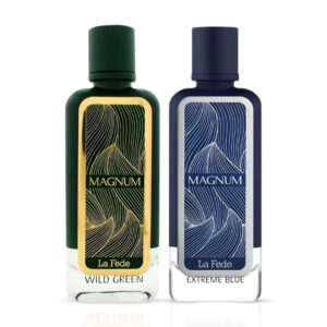 khadlaj La Fede Magnum Wild Green & La Fede Magnum Extreme Blue Bundle Eau de Parfum for Unisex – 100 ml