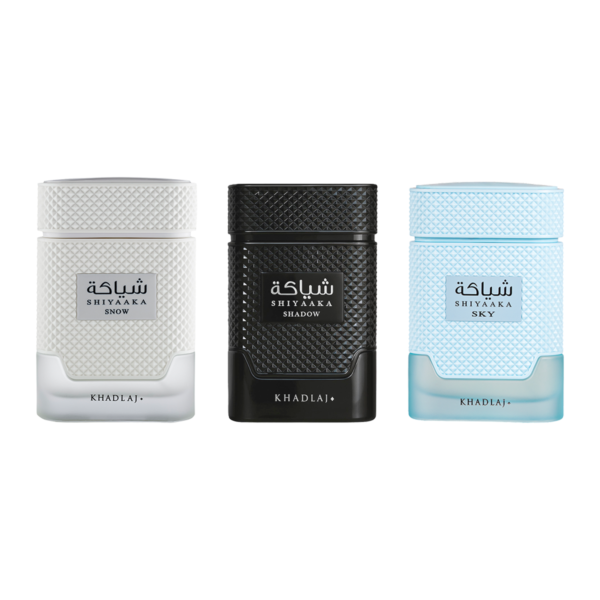 Khadlaj Snow Sky & Shadow Bundle for Everyone for Unisex – 3 X 3.4 Oz / 100 ml Eau de Parfum Spray