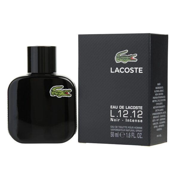 Lacoste L.12.12 Noir Eau de Toilette for Men – 1.6 oz / 50 ml