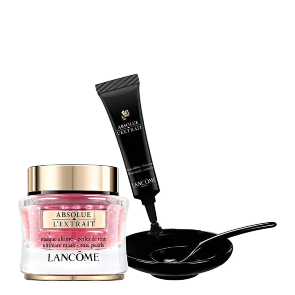 Lancome Absolue L'extrait for Women – 1 X 1.0 oz Ult Rose Pearls Mask; 1 X 3.3 oz Base Ult Serum Mask