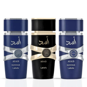 Lattafa Asad Asad Zanzibar & Asad Zanzibar Limited Edition Sprays Bundle Eau de Parfum for Men – 100 ml