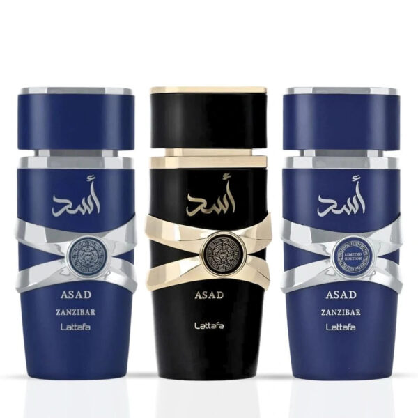 Lattafa Asad Asad Zanzibar & Asad Zanzibar Limited Edition Sprays Bundle Eau de Parfum for Men – 100 ml