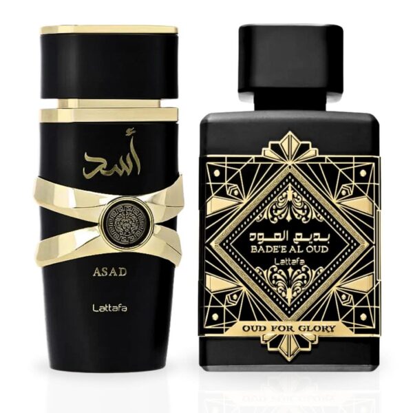 Lattafa Asad & Bade'e Al Oud Glory Sprays Bundle Eau de Parfum for Unisex – 100 ml