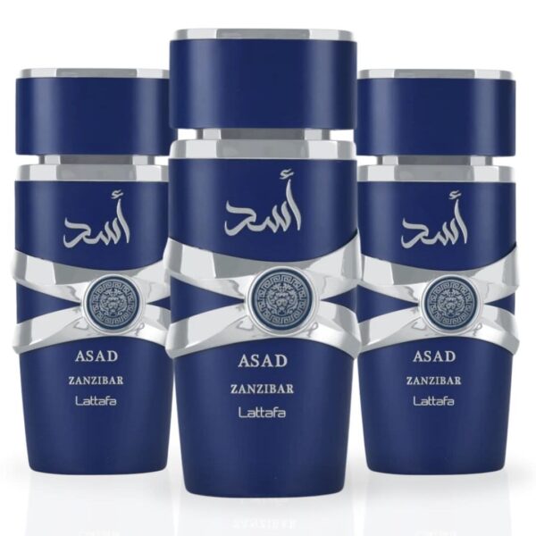 Lattafa Asad Zanzibar Pack of 3 Eau de Parfum for Unisex – 100 ml