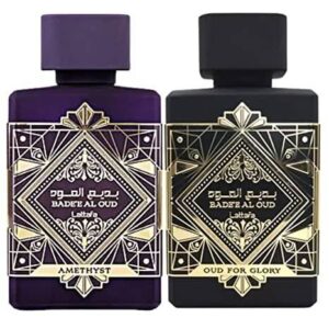Lattafa Bade’e Al Oud Glory & Amethyst Sprays Bundle Eau de Parfum for Unisex – 100 ml