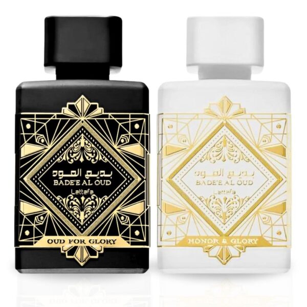 Lattafa Bade'e Al Oud Glory & Bade’e Al Oud Honor & Glory Sprays Bundle Eau de Parfum for Unisex – 100 ml