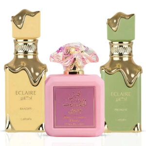 Lattafa Eclaire Pistache & Eclaire Banoffi & Pink Blush by Ard Al Zaafaran Sprays Bundle Eau de Parfum for Unisex – 100 ml
