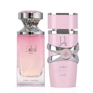 Lattafa Eshal Musk by Paris Corner & Yara Sprays Bundle Eau de Parfum for Unisex – 100 ml