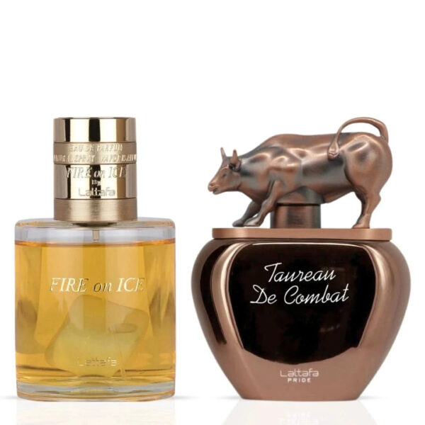 Lattafa Fire On Ice & Taureau De Combat Sprays Eau de Parfum for Men – 110 ml
